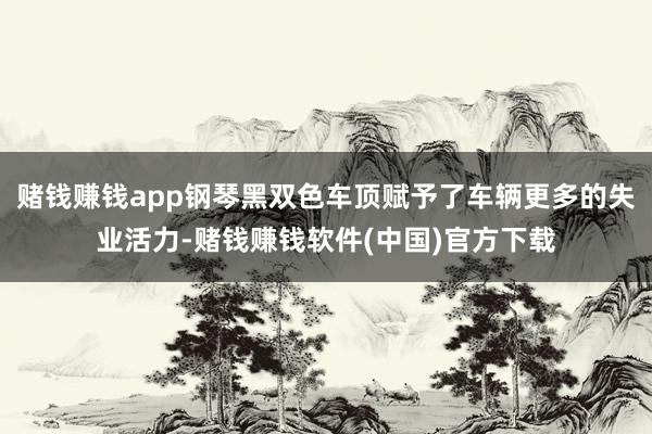 赌钱赚钱app钢琴黑双色车顶赋予了车辆更多的失业活力-赌钱赚钱软件(中国)官方下载