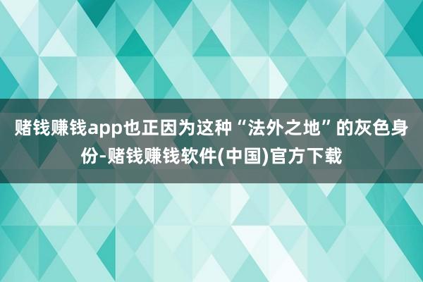 赌钱赚钱app也正因为这种“法外之地”的灰色身份-赌钱赚钱软件(中国)官方下载